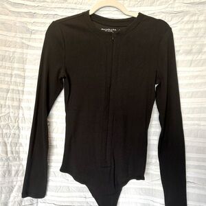 Abercrombie Women’s Long-Sleeve Zip-Up Bodysuit